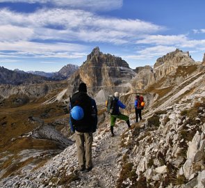 Směrem k Monte Paterno v Sextenských Dolomitech