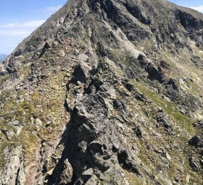 Stony ridge from Gr. Bösenstein to Sonntagkarspitze 2 350 m above sea level