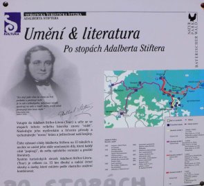 Informační tabule "Po stopách Adalberta Stiftera"