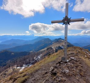 Gipfelkreuz a pohled na Dürrensteigkamm