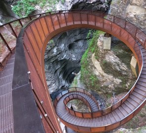 Spiral staircase in the gorge