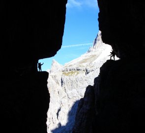 Asi nejznámější pohled z cesty Alpinisteig
