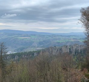 View from the Sokol hill to the Dry Rocks