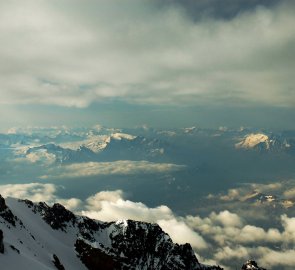 Pohled z vrcholu Mont blanc