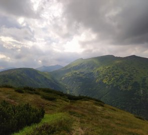 Pohled od hory Besná na Nízké Tatry