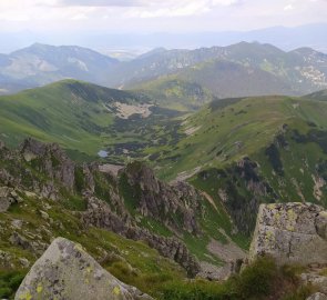 Pohled na Nízké Tatry během výstupu na Ďumbier