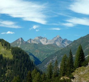 Pohled na Hochvogel v Allgäuských Alpách