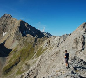 Pohled na nejvyšší horu Lechtálských Alp - Parseierspitze