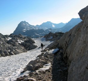Typicky pustá krajina v nejvyšších partiích Totes Gebirge