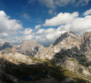 Pohled na Sextenské Dolomity z ferraty