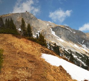 Pohoří Veitsch Alpe během výstupu na náhorní plošinu