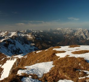 Pohled na N.P. Gesäuse a hřeben Eisenerzských Alp