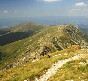 Nejprudší výstup - stoupání na horu Carja 2 426 m n .m. v pohoří Paring