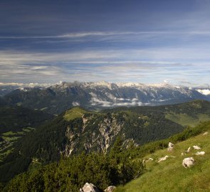 Pohoří Tennengebirge během výstupu na Gamsfeld 2 027 m n. m.