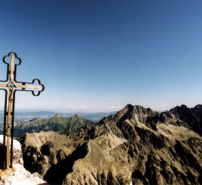 Vrcholový kříž na Gerlachovském štítě 2 655 m n. m.