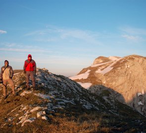 Morning on the ridge, with the highest parts of the Hochschwab in the background