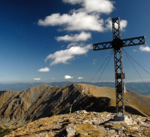 Vrcholový kříž hory Seckauer Zinken