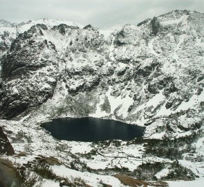 View of Lake Melo from Lake Capitello