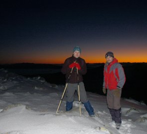 Vrchol hory Hochreichart 2416 m n. m. po setmění
