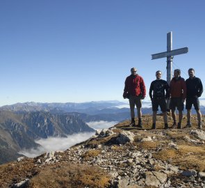 Na vrcholu hory Gösseck 2 214 m. n. m. v Ennstálských Alpách