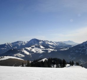 Pohled z vrcholu na Hohe Veitsch a horu Rauschkogel