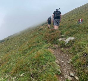 During the climb to Hochrettelstein the weather changed significantly