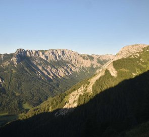 Ranní pohled do údolí Obere Dullwitz