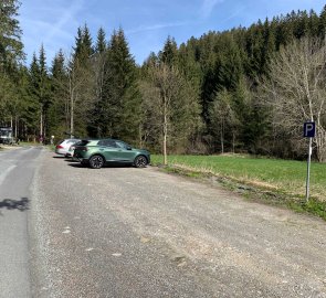 Forest car park behind the village of Mariensee