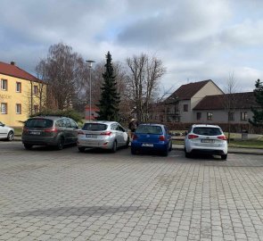 Parking in the village of Ostrov u Macochy