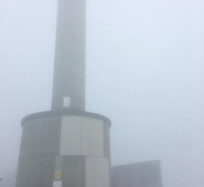 Telekomunikační věž pod vrcholem Gaustatoppenu