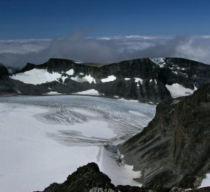 Pohled z vrcholu Galdhopiggenu