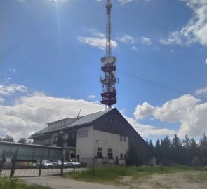 Vrchol Javořice 837 m n.m., zároveň nejvyšší bod Českomoravské vrchoviny