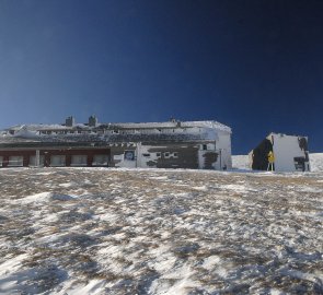Horská chata Karl Ludwig Haus, bouda vpravo je winterraum