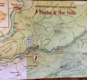 Originální mapa Murchison Falls National Park