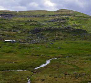 Trek k chatě Kjeldebu v národním parku Hardangervidda