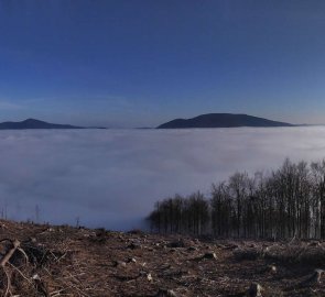 Beskydy with autumn inversion