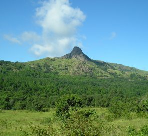 Mantenga Nature Reserve ve Svazijsku, uprostřed fotky Hora osudu 1 110 m n. m.