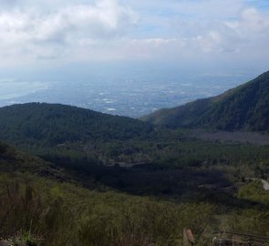You can see Naples from the trek to Vesuvius volcano
