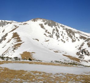 Pohled ze sedla Zlacken na horu Zlaken Kogel 1 920 m n. m.