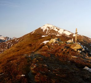 Pohled z vrcholu hory Leistenhorn na Himmeleck při východu slunce
