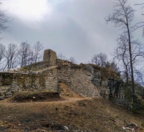 Zřícenina hradu Rabštejn v CHKO Železné hory