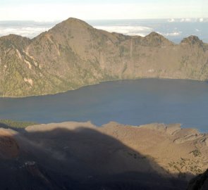 Descending from the summit of Gunung Rinjani