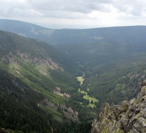 Pohled z vrcholu do Obřího dolu