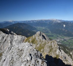 Pohled z vrcholu hory Rifler na Dachstein