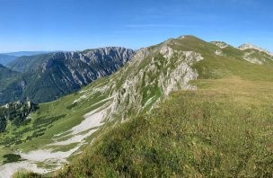 Trek na horu Krautgartenkogel v pohoří Hochschwab