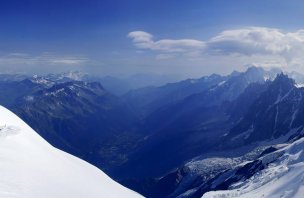 Normal ascent of Mont Blanc, the highest mountain in Europe