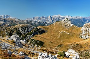 Zábavný trek na horu Sass de Stria v Dolomitech