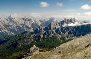 Lehká ferrata na horu Averau v italských Dolomitech